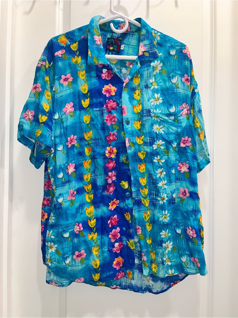 Jams World vintage floral vibrant Hawaiian shirt